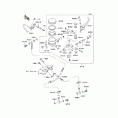 Схема узла: Передний тормозной цилиндр для Kawasaki ZX600 Ninja ZX-6