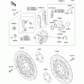 Схема узла: Передний тормоз для Kawasaki ZR750 Z750S