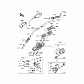Схема вузла: Кермо & Пульт керування кермовим для Kawasaki KLE650 Versys 650 ABS
