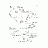 Схема узла: Информационные наклейки для Kawasaki ZX1000 Ninja 1000