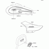 Схема вузла: Decals(red)(a7) для Kawasaki BN125 Eliminator