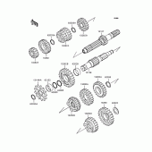 Схема узла: Трансмиссия для Kawasaki KX125