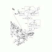 Схема узла: Сиденье для Kawasaki BX250 NINJA 250SL