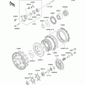 Схема узла: Сцепление для Kawasaki ZR1100 Zephyr 1100RS