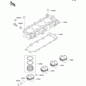 Схема узла: Цилиндр & Поршень для Kawasaki ZX600 Ninja ZX-6R