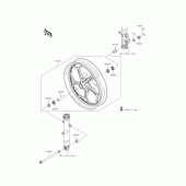 Схема вузла: Ступиця переднього колеса (CDF/CDS) для Kawasaki ER250 Z250
