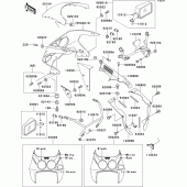 Схема вузла: Cowling(1/2)(zx750-m1) для Kawasaki ZX750 ZXR750R