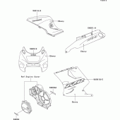 Схема вузла: Decals(red)(zx1100-d6) для Kawasaki ZX1100 ZZ-R1100