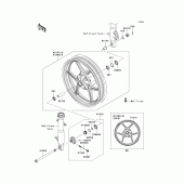 Схема вузла: Front wheel для Kawasaki EX250 Ninja 250