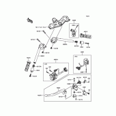 Схема вузла: Кермо & Пульт управління рульовий для Kawasaki ZX1000 Ninja ZX-10R ABS