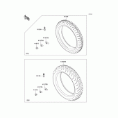 Схема вузла: Шини для Kawasaki KLE650 Versys 650