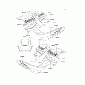 Схема вузла: Decals(white/green)(kle250-a3/a5) для Kawasaki KLE250 Anhelo