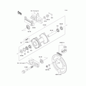 Схема вузла: Ступиця заднього колеса для Kawasaki KX85 KX85