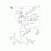 Схема вузла: Передній гальмівний циліндр для Kawasaki KX125