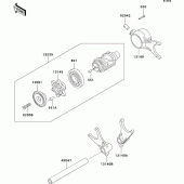 Схема вузла: Gear change drum/shift fork(s) для Kawasaki VN1500 VN1500 Classic