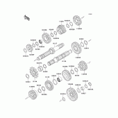 Схема узла: Трансмиссия для Kawasaki KL250 KL250 Super Sherpa