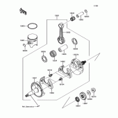 Схема узла: Поршень\Коленвал для Kawasaki KX85 KX85-II