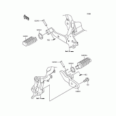 Схема вузла: Підніжки для Kawasaki KL110 KSR
