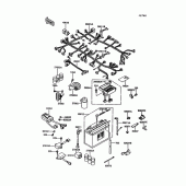 Схема вузла: Електроустаткування для Kawasaki ZG1200 Voyager XII
