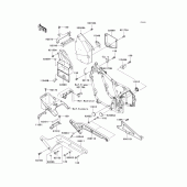 Схема вузла: Кріплення двигуна для Kawasaki VN800 Vulcan 800 Classic