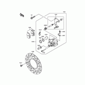 Схема вузла: Переднє гальмо для Kawasaki KX65
