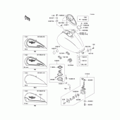 Схема вузла: Fuel tank(1/2)(vn1500-e5/e6) для Kawasaki VN1500 Vulcan 1500 Classic