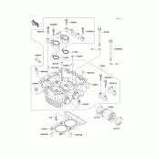 Схема вузла: Головка циліндра для Kawasaki EX250 Ninja 250