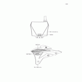 Схема узла: Наклейка(FGF) для Kawasaki KX100