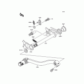 Схема вузла: Перемикач передач для Kawasaki KX100