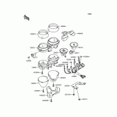 Схема вузла: Панель приладів для Kawasaki ZR1100 Zephyr 1100