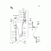 Схема вузла: Задній гальмівний циліндр Kawasaki ZR1100 Zephyr 1100