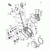 Схема вузла: Кришка двигуна для Kawasaki KX85 KX85-II