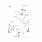 Схема вузла: Паливний бак для Kawasaki KLX140 KLX140