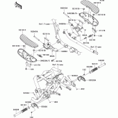 Схема узла: Подножки для Kawasaki VN1700 VN1700 Classic ABS