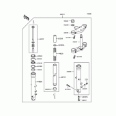 Схема вузла: Вилка передньої осі (ZR400-C5) для Kawasaki ZR400 Zephyr