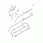Схема вузла: Троси для Kawasaki BJ250 Estrella Custom