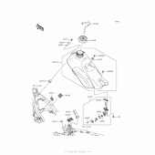 Схема вузла: Паливний бак для Kawasaki KLX140 KLX140L