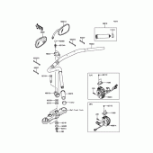 Схема вузла: Кермо & Пульт управління рульовий для Kawasaki VN1700 Vulcan 1700 Voyager Custom ABS