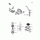 Схема вузла: Масляний насос & Масляний фільтр для Kawasaki EL250 Eliminator 250SE