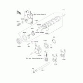 Схема вузла: Gear change drum/shift fork(s) для Kawasaki ZR750 ZR-7S