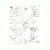 Схема вузла: Паливний бак(1/2)(zx900-b2) для Kawasaki ZX900 Ninja ZX-9R