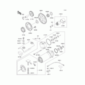Схема вузла: Starter motor для Kawasaki ZR750 ZR-7