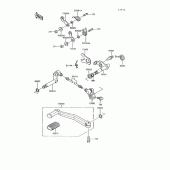 Схема вузла: Перемикач передач для Kawasaki ZG1200 Voyager XII