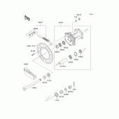 Схема узла: Ступица заднего колеса для Kawasaki KX125