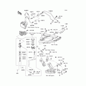 Схема узла: Задний тормозной цилиндр для Kawasaki ZG1400 Concours 14 ABS