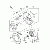 Схема вузла: Заднє колесо & Привідний ланцюг для Kawasaki ZX400 ZZR400