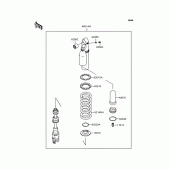 Схема вузла: Амортизатор задній для Kawasaki KLX250 D-Tracker