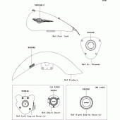 Схема узла: Наклейки для Kawasaki VN1700 VN1700 Classic ABS