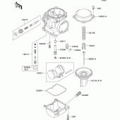 Схема вузла: Комплектуючі карбюратора для Kawasaki ZR1100 ZRX1100-II