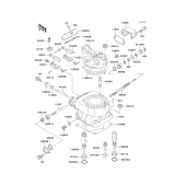 Схема вузла: Cylinder head/cylinder(1/2) для Kawasaki KX125